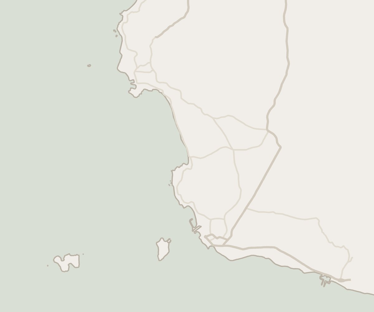Mapa de la costa oeste de Koh Phangan con Mira Villas